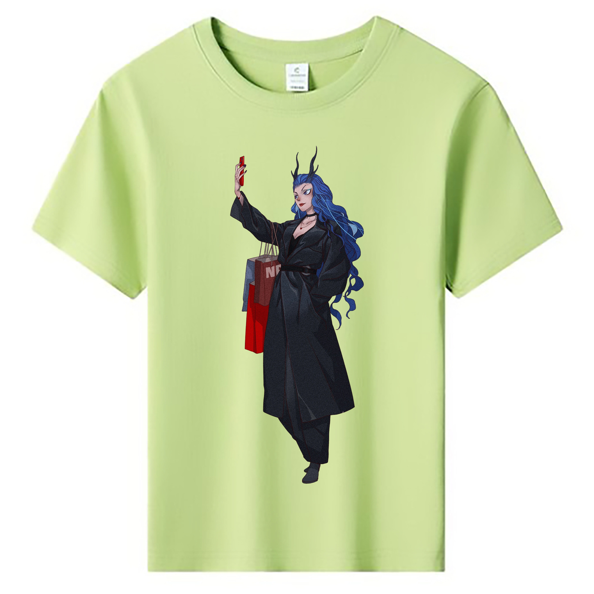 （画像用） Ne Zha 2 ナタ 魔童の大暴れ 綿100％キッズTシャツ（フロントプリント）